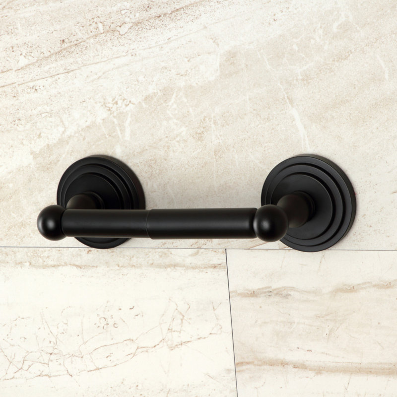 Kingston Brass Milano Toilet Paper Holder, Matte Black
