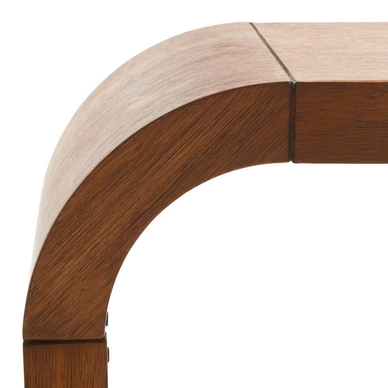 Hamund Curved Console Table, Brown