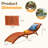 Judner 72" Long Acacia Foldable Single Chaise Lounger