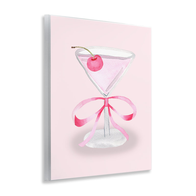 Plaque murale Coquette Cherry Cocktail, design par Nina Jacobs