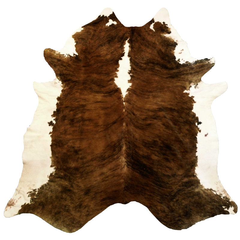 Tapis de zone brune à imprimé vache animal Chevalier, Nouveauté : 6 pi 6 po x 7 pi 6 po