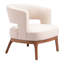 Fauteuil rembourré 27 po beige et brun