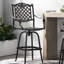 Tabouret de bar pivotant en fonte d'aluminium, diamant, rouille, 22,06 po x 48,85 po, couleur cuivre, décor traditionnel, caractéristique, couleur