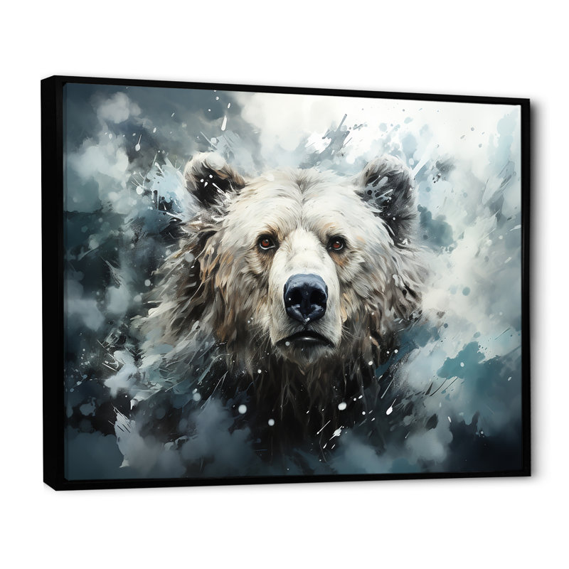 Surréalisme sur fond gris, H 12 po x l 20 po x P 1 po, Cadre flottant noir