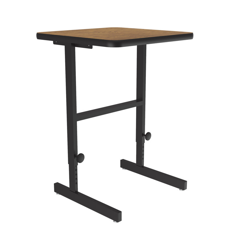 Bureau pour travailler debout en stratifié haute pression, H 34 po x l 24 po x P 20 po, Chêne médium
