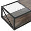 Table basse contemporaine pour le salon et la chambre à coucher, verre lisse et moderne, hauteur 14,88 po, demi-verre de style moderne, assemblage facile, hauteur