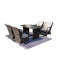 Ensemble de conversation en osier / rotin pour 4 personnes avec coussins