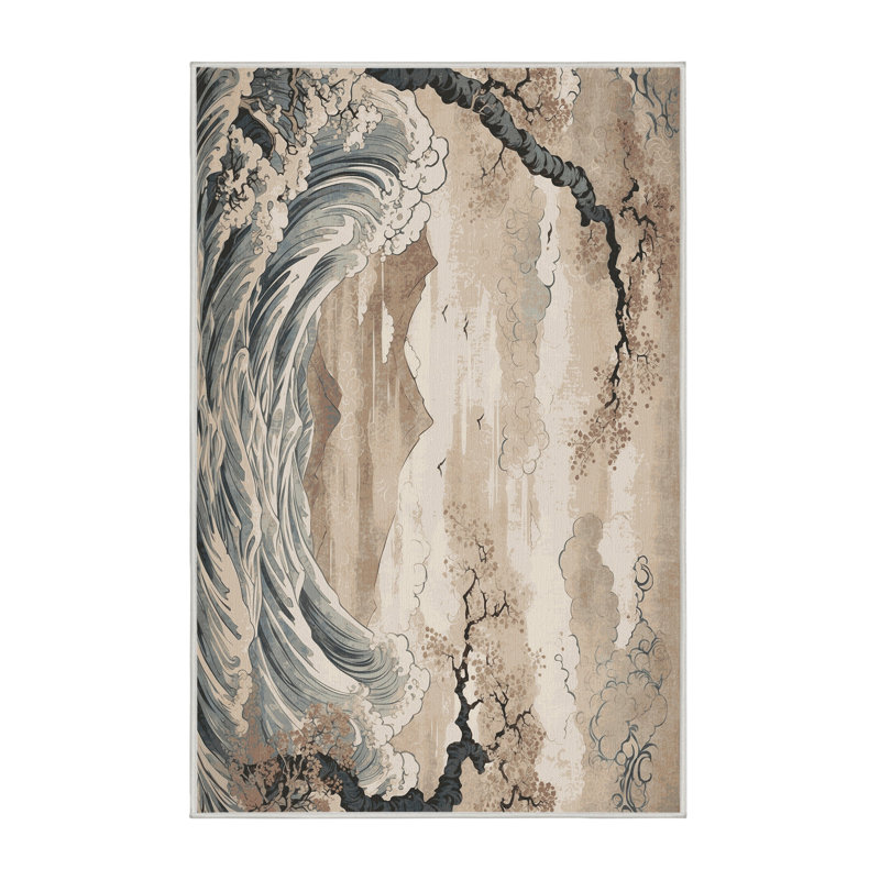 Crimson Mist Rug, Rectangle 6' x 9'