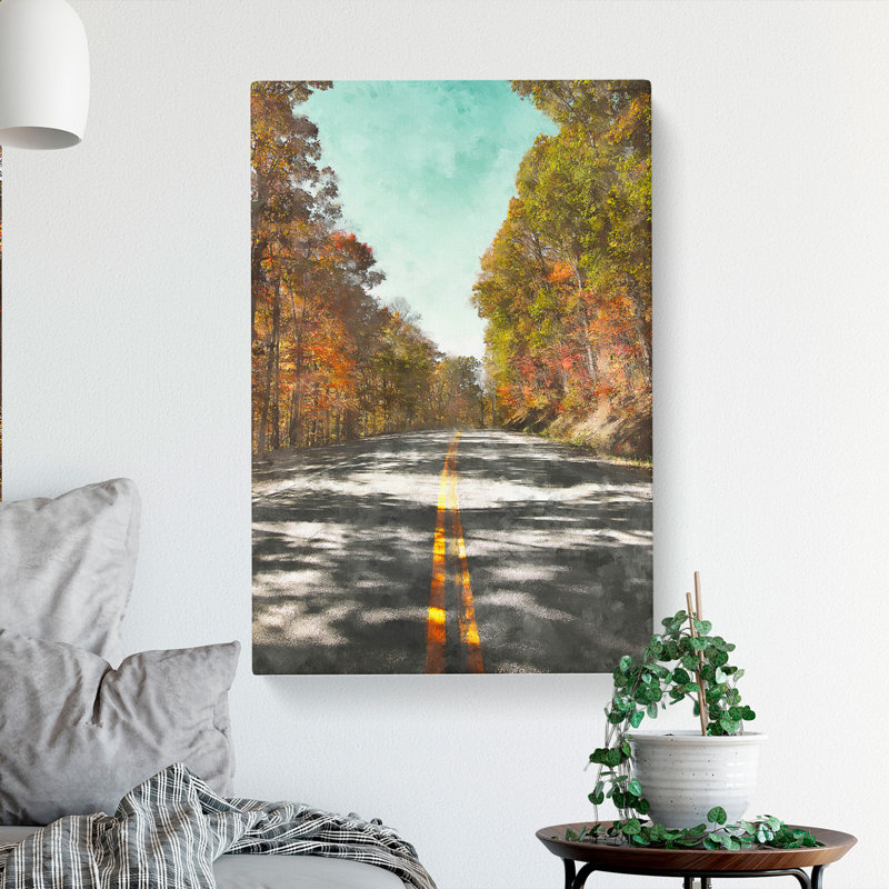 Road Through An Autumn Forest Vol.1 - Wrapped Canvas, 60cm H x 40cm W x 3cm D
