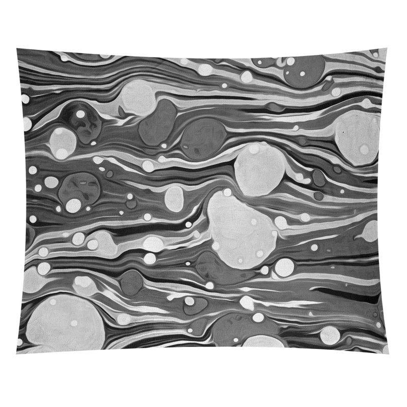 Tapisserie murale tourbillons paint, H 51 po x l 60 po, Noir