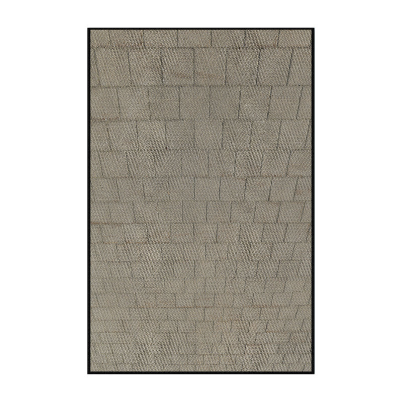 Tapis gris tissé à la machine, Rectangle 8 pi x 10 pi