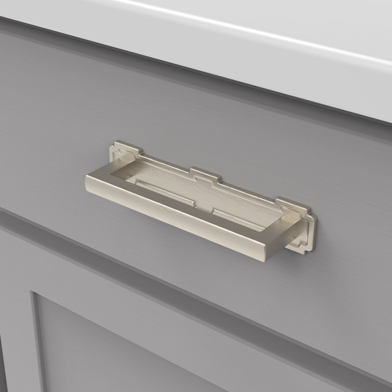 Coventry Collection Pull Backplate - Cabinet Pull - Transitional Hardware for Drawers & Cabinets, Satin Nickel, 5-1/16"