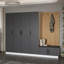 Meuble de couloir moderne, anthracite, 106,3 x 82,7 x 13,8 pouces | 100% panneau de particules enduit de mélamine, épaisseur: 0,7 pouce | Solution de rangement élégante et fonctionnelle pour le vestibule | Conception durable et contemporaine-102346920