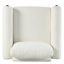 Fauteuil d'appoint surdimensionné rembourré - Canapé simple avec main courante incurvée et pieds en noyer pour le salon-1947245238