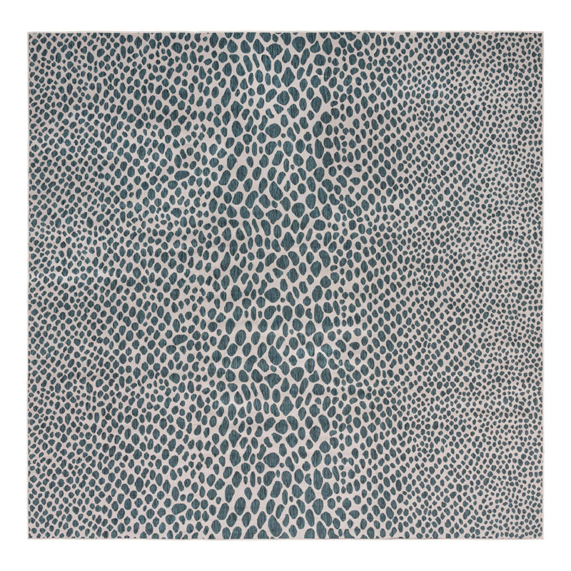 Jill Zarin Cape Town Indoor/Outdoor Rug, Square 13'1", Teal