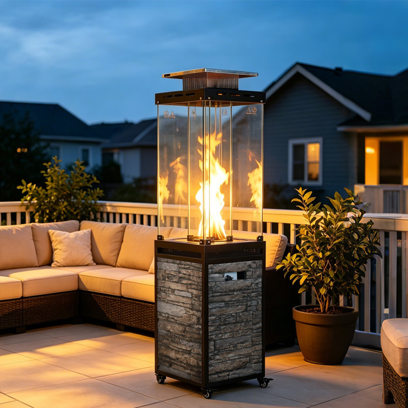 Chauffe-terrasse au propane 41 000 BTU, Brun pierre rustique