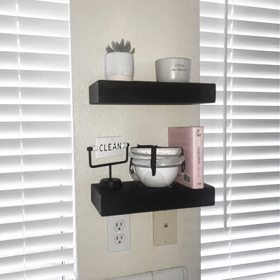 Mcevoy 2 Piece Pine Floating Shelf