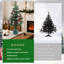 Arbre de Noël de table rotatif illuminé 2 pi avec lumières colorées, musique des Fêtes et décoration de bureau canneberge-pomme de pin