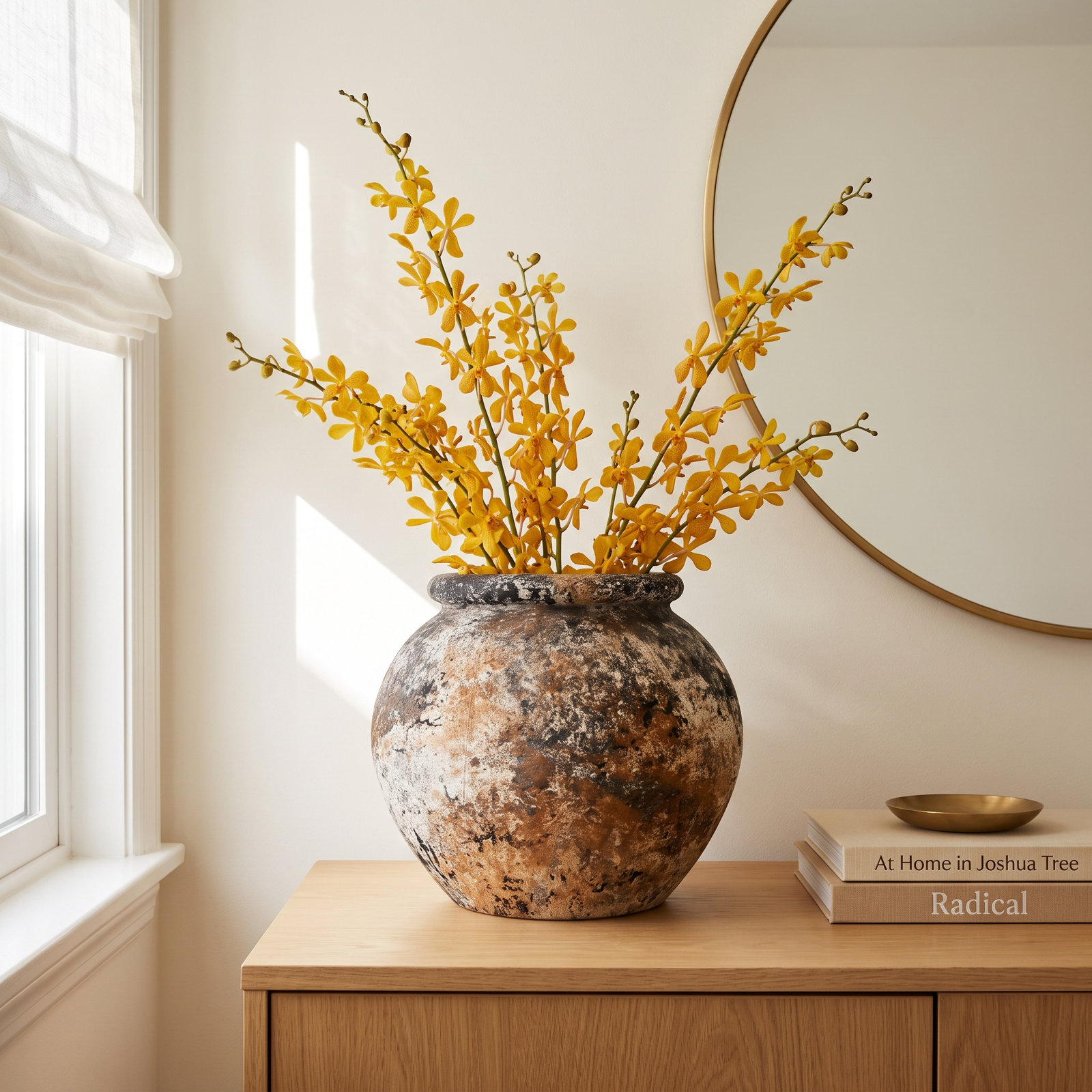 Zera Terracotta Table Vase, 9.84" H x 11.81" W x 11.81" D