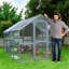 Enclos de poulailler d'extérieur 110 po, grand parc pour chat, housse imperméable améliorée-771010288