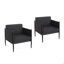 Chaise club d'extérieur 2 pièces