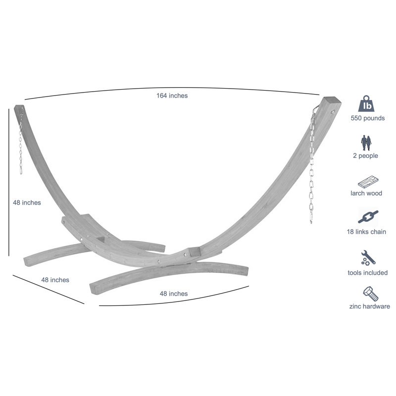 Hamac double avec support Tetbury, Orange