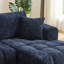Canapé d'angle de luxe en chenille, design minimaliste, canapé-lit confortable pour salon, appartement et espaces de réception, aucun assemblage requis-264926098