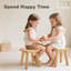 Ensemble de 2 tabourets pour enfants en chêne massif, petits tabourets empilables en bois pour table sensorielle, lecture, dessin et assise quotidienne