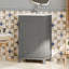 Petit meuble-lavabo avec lavabo en céramique