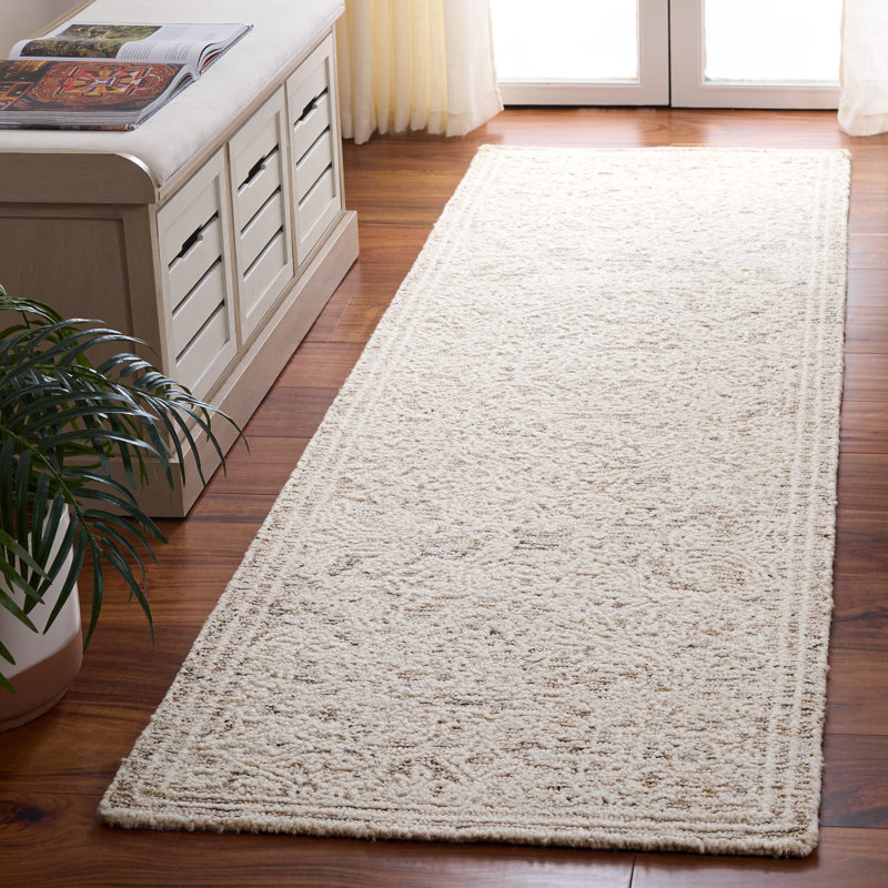 Abstract Hand Tufted Wool Oriental Rug, Runner 2'3" x 8'