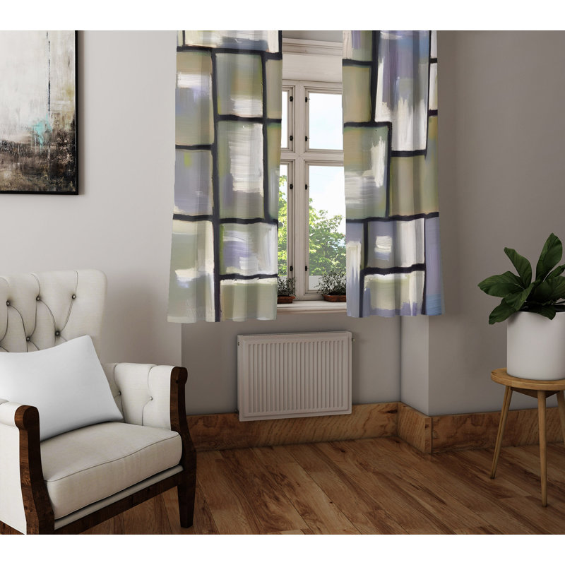 Paire de rideaux semi-transparents en polyester Dayenne, L 40 po x L 61 po