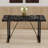 Industrial MDF Black Dining Table For 4-6 People, 1.5 Inch Thick Top With Metal Legs, Ideal For Work, Kitchen, And Dining Areas