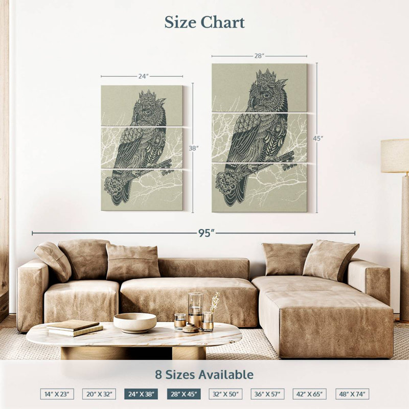 Brampt Owl King, 38" H x 24" W