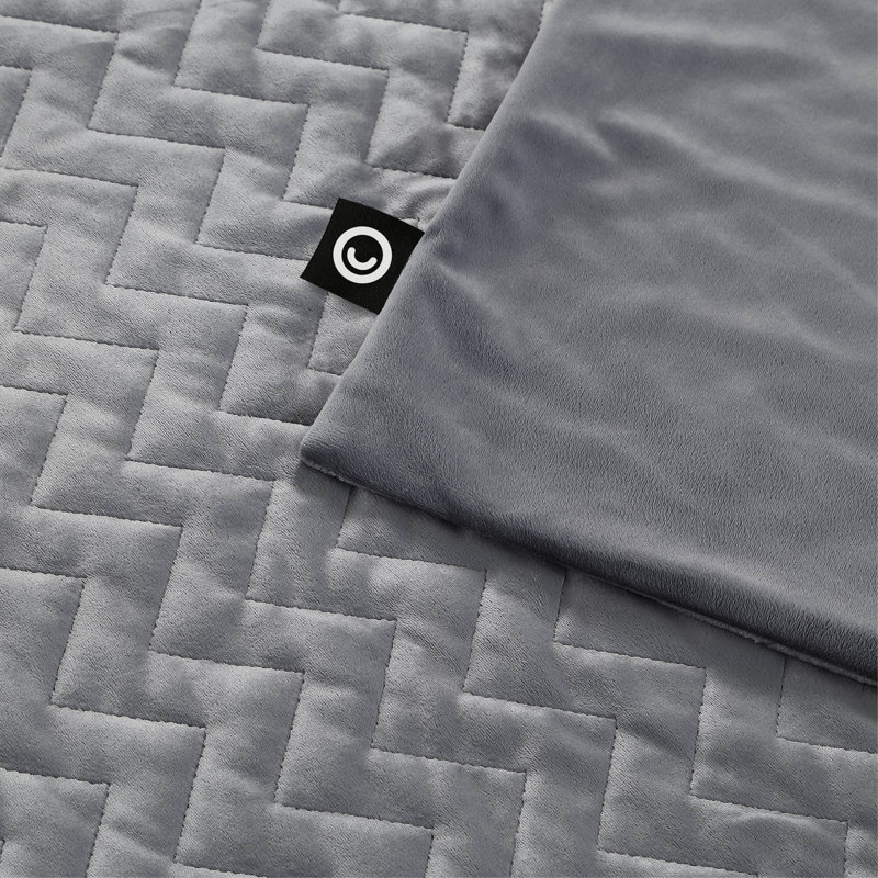 Couverture lestée pour chambre Enia, Gris, 25 lb, l 72 po x L 80 po