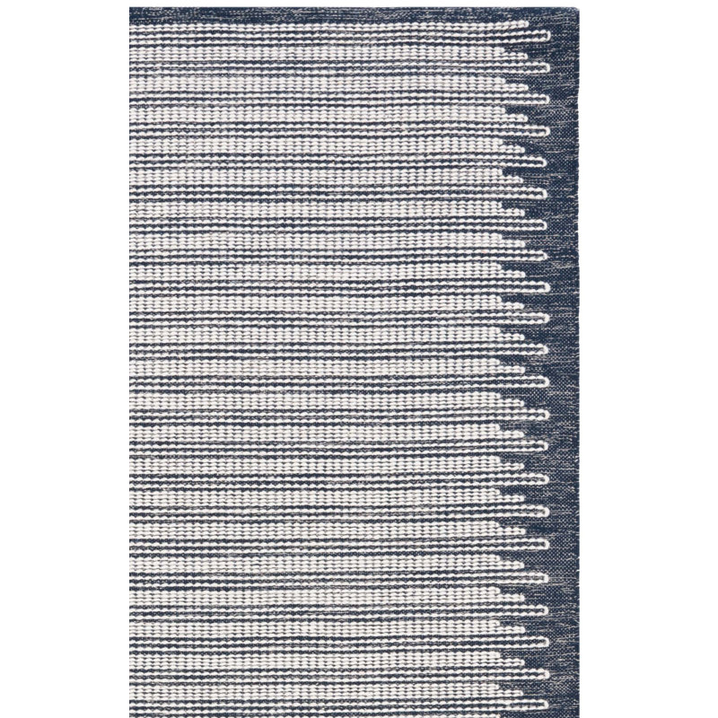 Tapis rayé en laine et coton Coghill, Rectangle 6 pi x 9 pi