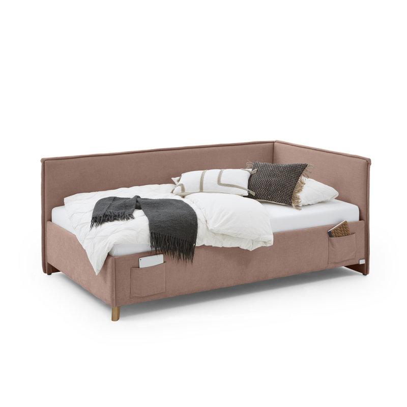Chickerell Upholstered Standard Bed, Rose, European Single (90 x 200cm)