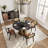 CR039AEH-WFUS1 Modern Round Dining Table with Lazy Susan for 4-6, Sintered Stone Tabletop, Solid Pedestal Carbon Steel Base Pre-Assembly-101644227-101644228-101644231