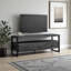 Meuble télé à finition bois noir récupéré avec 3 tiroirs, H 21,51 po x l 58,84 po x P 15,31 po-608685537