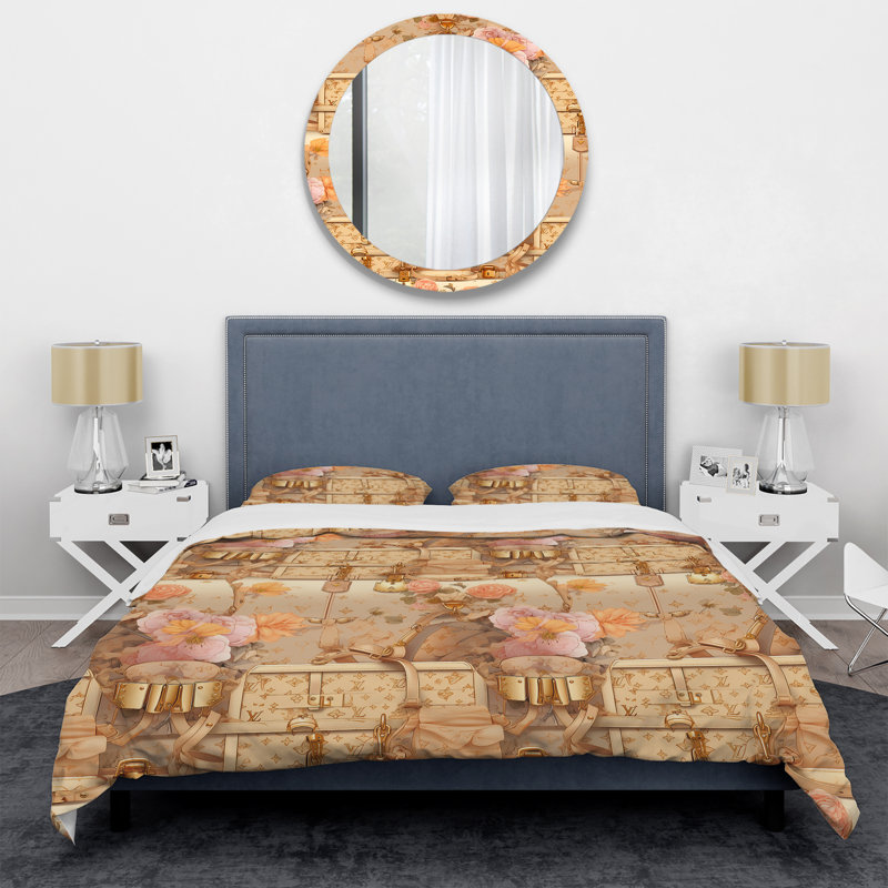 Ensemble de housse de couette Gold, Housse de couette pour très grand lit et 2 très