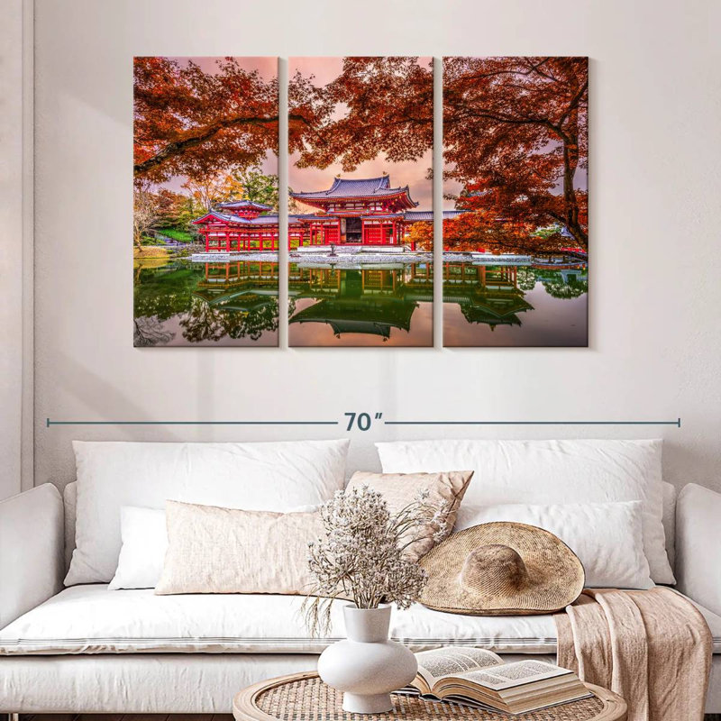 Adella Byodoin Temple, 32" H x 50" W