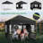 10x10 Pop Up Canopy Tent Gazebo with 4 Removable Sidewalls One Push Party Tent-106632944