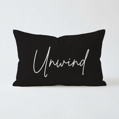 Unwind Pillow 21"X13" Black