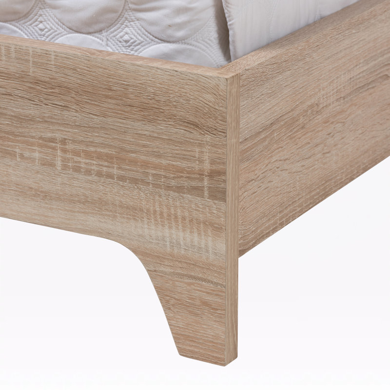 Aitken Upholstered, Queen Platform Bed, Light Beige/Natural 63.4'' W X 91.15'' L X 37.48'' H, Queen, Light Beige
