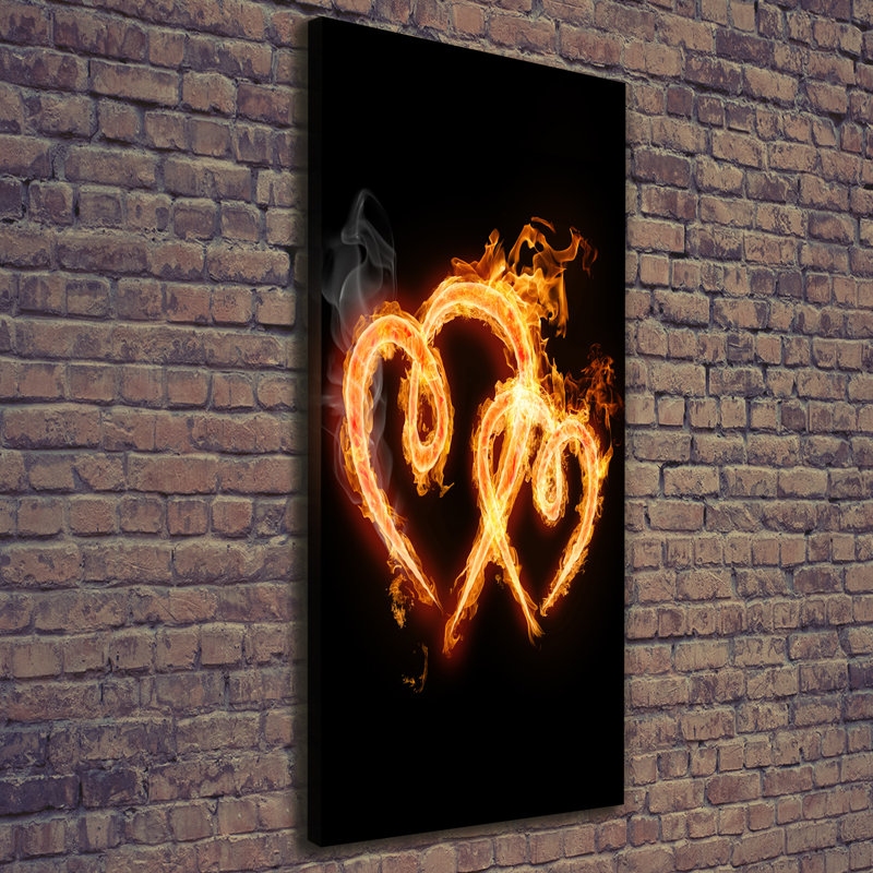 Burning Hearts - Wrapped Canvas Print