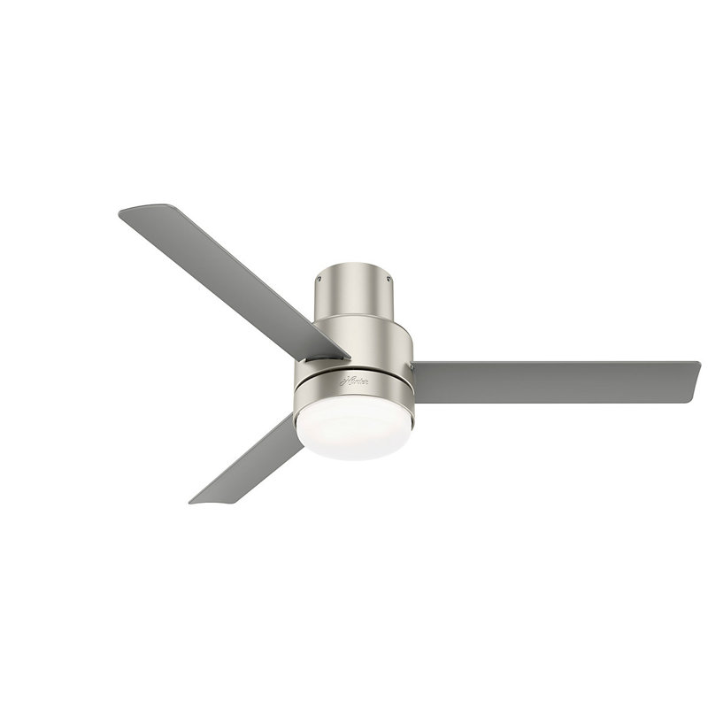 132cm Ceiling Fan with Light Kit, Mattee Silver, Matte Silver