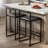 Upholstered Bar Stools Set Of 2 With  Backrest And Footrest, Pu Leather And Metal Frame-1054954272