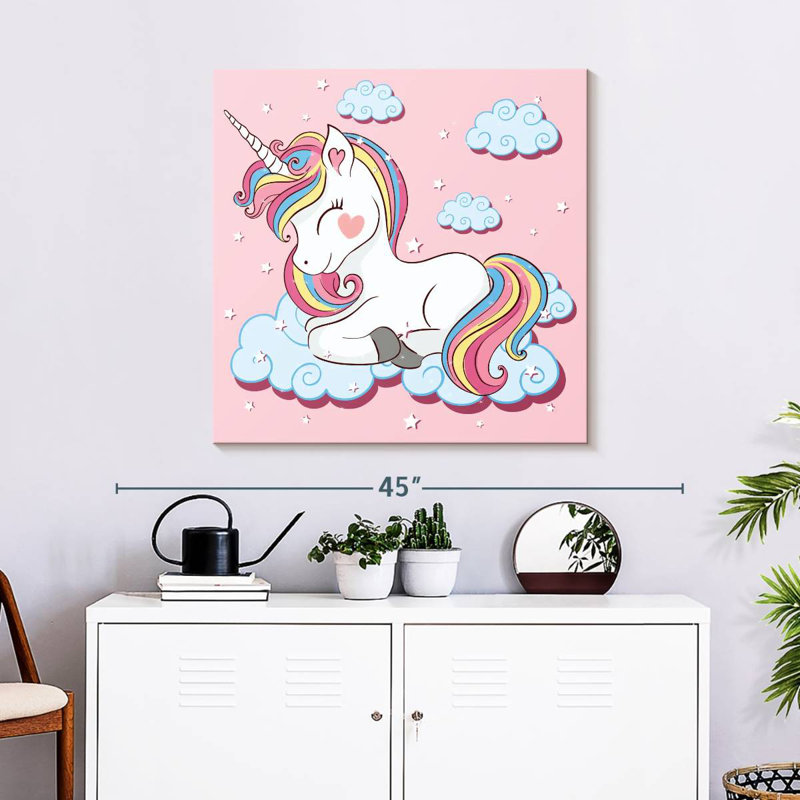Ashelle Colorful Unicorn, 30" H x 30" W
