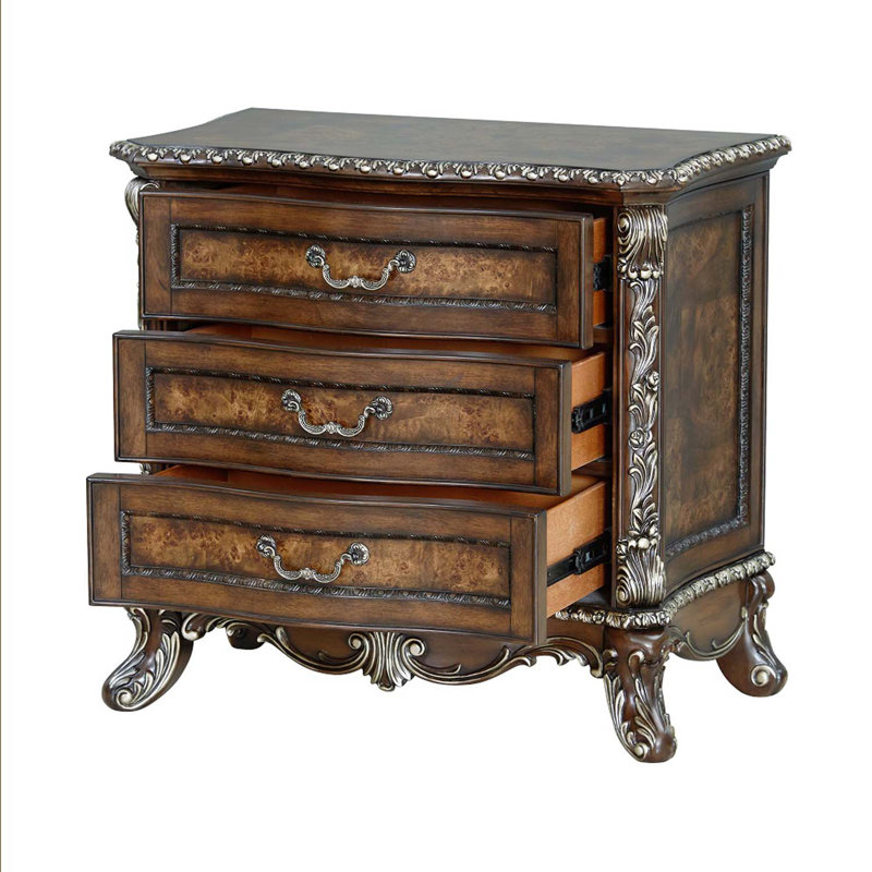Table de chevet Devany, finition cerisier