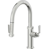 Pull-Down Kitchen Faucet With Squeeze Sprayer - Low Arc Spout