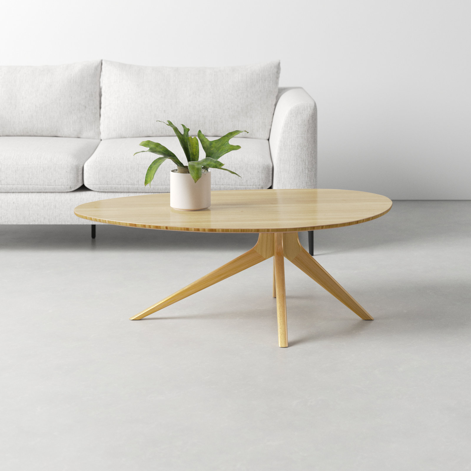 Chelse 47" Solid Wood Coffee Table, Wheat